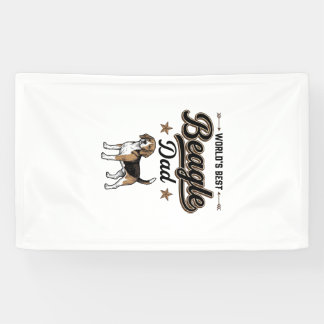 Bester Beagle-Vater der Welt Vintage Hund Banner