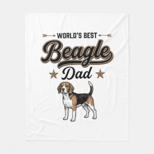 Bester Beagle-Vater der Welt Vintage Hund Fleecedecke