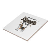 Bester Beagle-Vater der Welt Vintage-Hund Fliese (Seite)