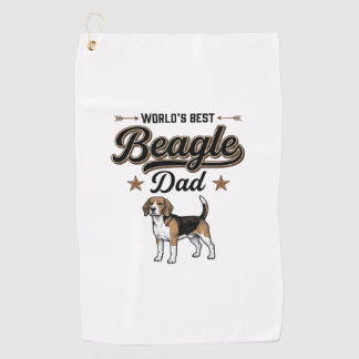 Bester Beagle-Vater der Welt Vintage Hund Golfhandtuch