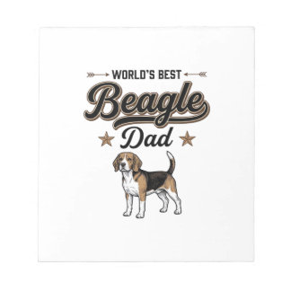 Bester Beagle-Vater der Welt Vintage Hund Notizblock