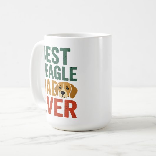 Bester Beagle Vater je Kaffeetasse (Vorderseite Links)