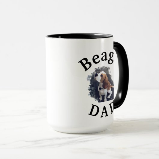 Bester "Beagle VATER" überhaupt! Geschenk für ihn Tasse (VorderseiteRechts)