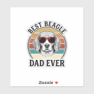 Bester Beagle-Vater überhaupt Vintage Beagle-Shirt Aufkleber