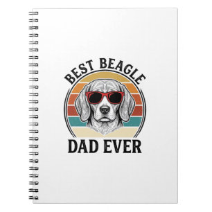 Bester Beagle-Vater überhaupt Vintage Beagle-Shirt Notizblock