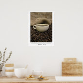 Bester Becher - Kaffee-Kunst versenden Poster (Küche)