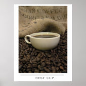 Bester Becher - Kaffee-Kunst versenden Poster (Vorne)