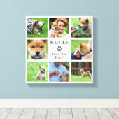 Bester Begleiter je! Fotocollage für Ihre Haustier Leinwanddruck (Insitu (Holzboden))