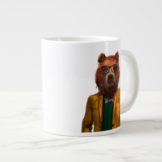 Bester bekleideter Bär Jumbo-Tasse (Vorderseite Rechts)