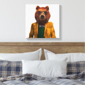 Bester bekleideter Bär Leinwanddruck (Insitu (Schlafzimmer))