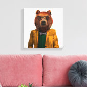 Bester bekleideter Bär Leinwanddruck (Insitu (Wohnzimmer))