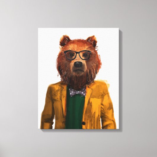 Bester bekleideter Bär Leinwanddruck (Vorderseite)