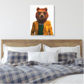 Bester bekleideter Bär Leinwanddruck (Insitu (Schlafzimmer))