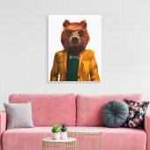 Bester bekleideter Bär Leinwanddruck (Insitu (Wohnzimmer))