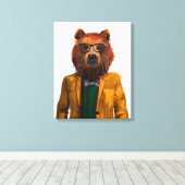 Bester bekleideter Bär Leinwanddruck (Insitu (Holzboden))