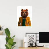Bester bekleideter Bär Poster (Heimbüro)