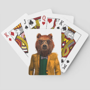 Bester bekleideter Bär Spielkarten
