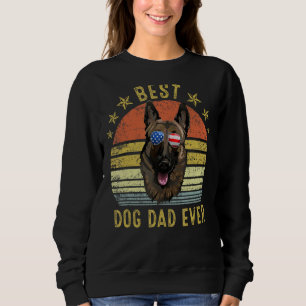 Bester belgischer Malinois-Vater je Vintager Hund Sweatshirt