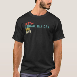 Bester BENGALISCHER MIX CAT Vater je Retro Vintag T-Shirt
