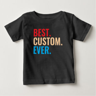 Bester benutzerdefinierter, Vintager Retro-Text Baby T-shirt