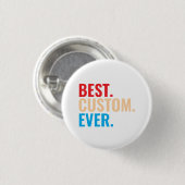 Bester benutzerdefinierter, Vintager Retro-Text Button (Vorne & Hinten)