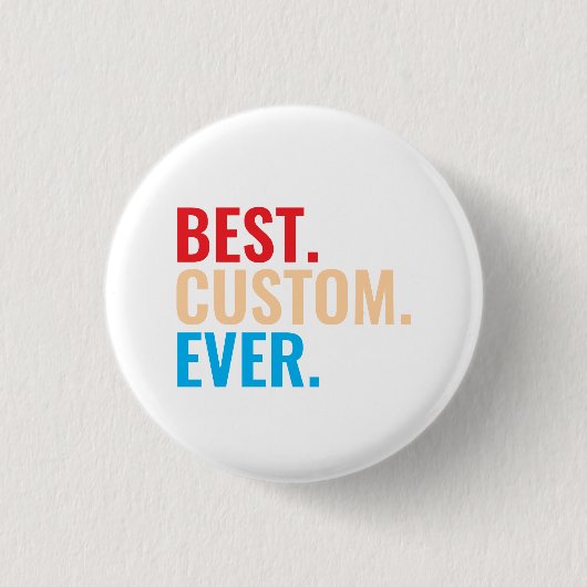 Bester benutzerdefinierter, Vintager Retro-Text Button (Vorderseite)