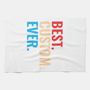 Bester benutzerdefinierter, Vintager Retro-Text Geschirrtuch