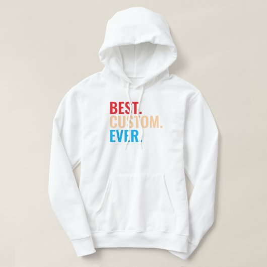 Bester benutzerdefinierter, Vintager Retro-Text Hoodie (Design vorne)