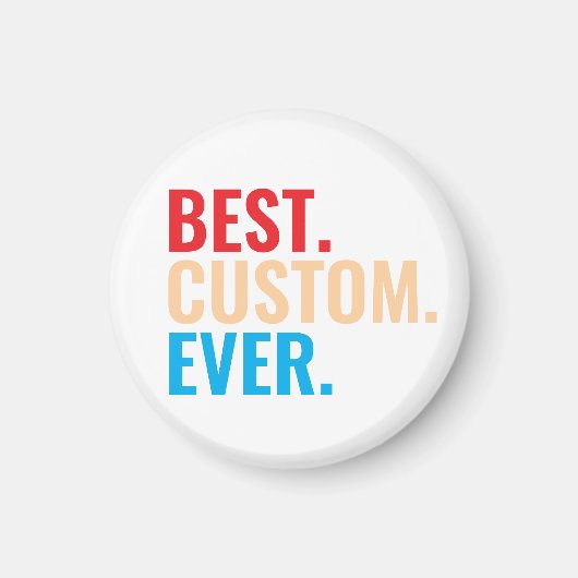 Bester benutzerdefinierter, Vintager Retro-Text Magnet (Vorne)