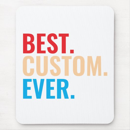 Bester benutzerdefinierter, Vintager Retro-Text Mousepad (Vorne)