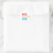 Bester benutzerdefinierter, Vintager Retro-Text Runder Aufkleber (Tasche)