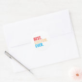 Bester benutzerdefinierter, Vintager Retro-Text Runder Aufkleber (Umschlag)