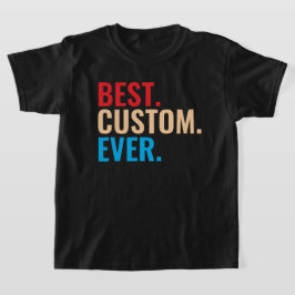 Bester benutzerdefinierter, Vintager Retro-Text T-Shirt
