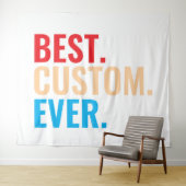 Bester benutzerdefinierter, Vintager Retro-Text Wandteppich (Beispiel (Horizontal))