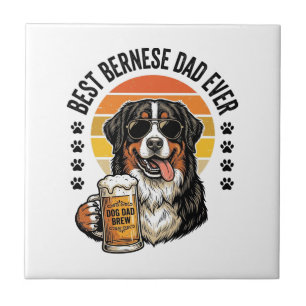 Bester Berner Vater Aller Zeiten Vintage-Hund-Bier Fliese