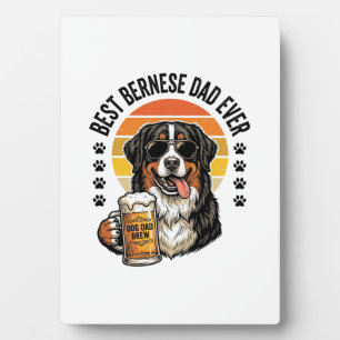 Bester Berner Vater Aller Zeiten Vintage-Hund-Bier Fotoplatte
