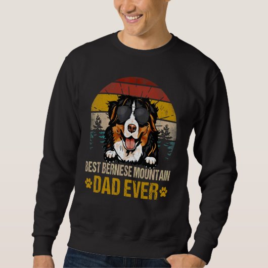 Bester Berner Vater je Vintager Hund Sweatshirt (Vorderseite)