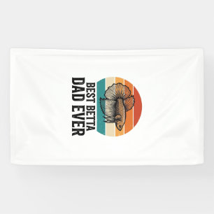 Bester Betta-Vater Aller Zeiten Vintage-Fisch-Desi Banner
