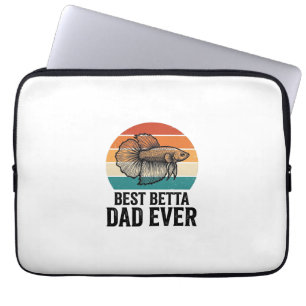 Bester Betta-Vater Aller Zeiten Vintage-Fischdesig Laptopschutzhülle