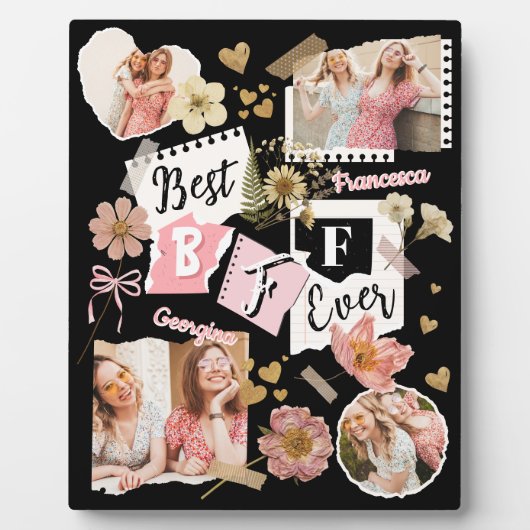 Bester BFF Aller Zeiten Lustiges Scrapbook Freunde Fotoplatte (Vorderseite)
