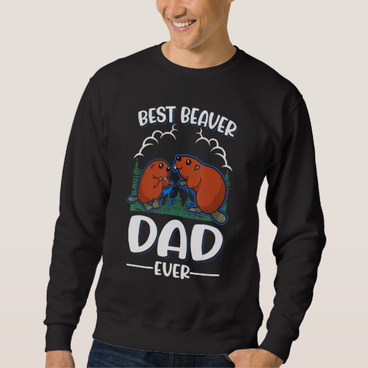 Bester Biber-Vater je Sweatshirt (Vorderseite)