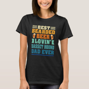Bester Biergarten Lovin'Basset Hound Vater Funny D T-Shirt