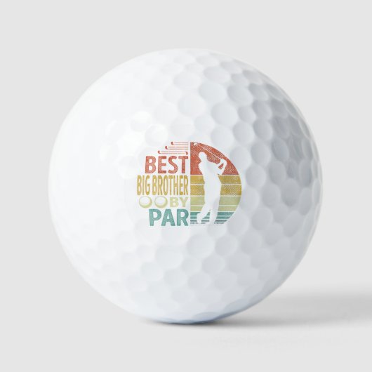 Bester BIG BRUDER Par Golf Golfer Golfball (Vorderseite)