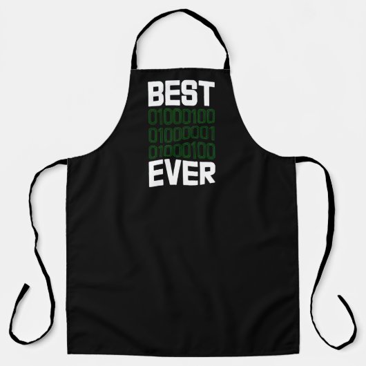 Bester Binary-Vater-Programmierer-BBQ Aller Zeiten Schürze (Vorderseite)