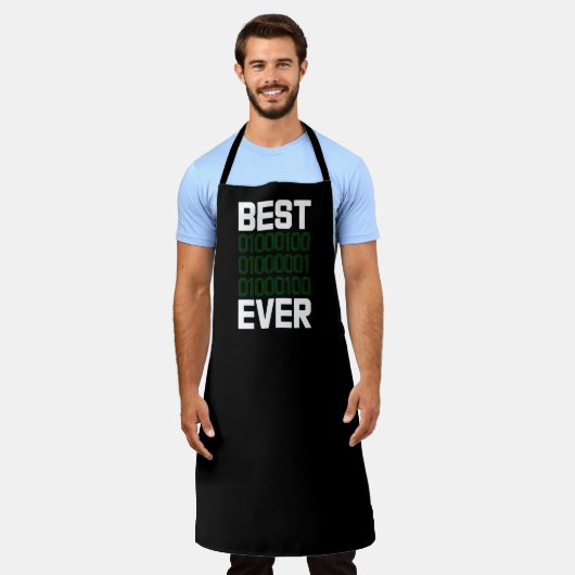 Bester Binary-Vater-Programmierer-BBQ Aller Zeiten Schürze (Getragen)