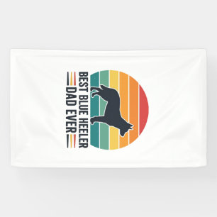 Bester Blue Heeler Vater Aller Zeiten Vintage Hund Banner