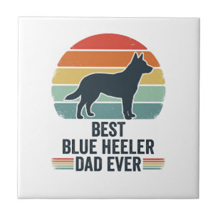 Bester Blue Heeler Vater Aller Zeiten Vintage Hund Fliese