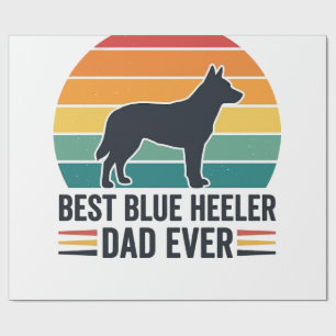Bester Blue Heeler Vater Aller Zeiten Vintage Hund Geschenkpapier