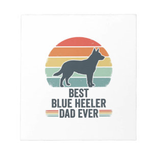 Bester Blue Heeler Vater Aller Zeiten Vintage Hund Notizblock