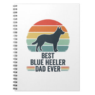 Bester Blue Heeler Vater Aller Zeiten Vintage Hund Notizblock